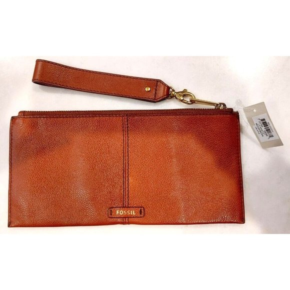 Fossil Liv Wristlet Medium Brown 10"x5" NWT - Picture 2 of 7